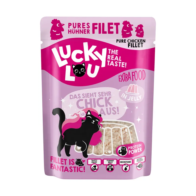 Lucky Lou Extra Food Hühnerfilet in Jelly Pouchbeutel 70 g Letzte Chance